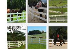 China Durable 3 Rails PVC Farm Fence Plastic Fencing Ranch Paddock Horse Fence supplier
