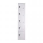 H1850mm Employee Metal Lockers 5 Door Locker Cabinet Cyber Lock Plastic Handles for sale
