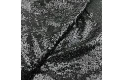 China 110-150gsm Black Tulle Polyester Metallic Sequin Fabric for Garment supplier