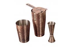China Portable Bartender Kit With 18oz 28oz Boston Shaker Barware Tool Set supplier