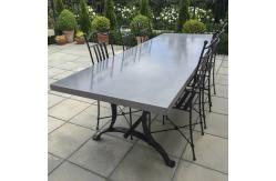 China Rectangular Shape Concrete Dinning Table For Patio Garden Home GRC tables supplier