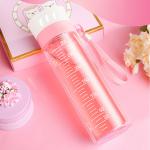 High Borosilicate Glass Water Bottle With Scale BPA Free Heat Resistant