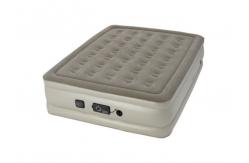 China Flocked PVC Inflatable Sleeping Mat Portable Air Mattress With Pump supplier