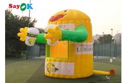 China 9.8ft Attractive Fresh Yellow Inflatable Air Tent Lemon Fruit Stand Dome Tent supplier