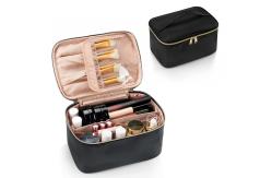 China Ladies portable cosmeticbags waterproof  double-layer zipper travel cosmetic bag with handle supplier