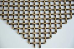 China Crimped 2 Inch Woven Wire Mesh Panel For Cabinet Insert supplier