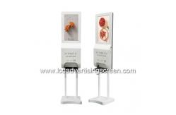 China 21.5 Inch Lcd Digital Totem With Automatic Foam Soap Hand Sanitizer Dispenser supplier