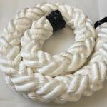 100% High Tenacity UV Resistance 40mm 8 12 Strand Dacron Polyester Multifilament Marine Mooring Rope for sale