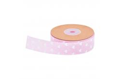 China 25mm*10y Printed Burlap Ribbon Custom Printed Ribbon By The Yard supplier
