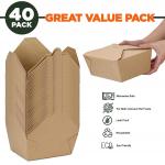 Microwavable Folded Lunch Meal Food Box Kraft Paper Take Out Cont for sale