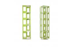 China Custom Multipurpose Book Shelf Revolving Storage Rack Metal Bookshelf supplier