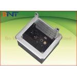 Conference Table Power Outlets , Brushed Cover Manual Flip Up Outlet With HDMI