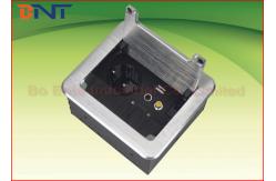 China Conference Table Power Outlets , Brushed Cover Manual Flip Up Outlet With HDMI supplier
