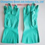 18mil NBR Industry Gloves Unlined Flocking Oilproof Puncture Chemical Resistant for sale