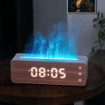 UVC Ultraviolet Sterilization Flame Humidifier With Clock Touch-Sensitive Controls