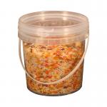 Transparent 500ML Food Grade Plastic Bucket with Lid Customized Pattern by UMETASS for sale