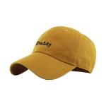 Yellow Color 6 Panel Curved Visor Daddy Hats For Women for sale