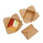 50pcs Biodegradable Kraft Paper Food Packaging 1000ml Disposable Meal Prep Containers for sale