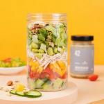 BPA Free Empty Salad Jar Plastic 8oz 12oz 16oz Cylinder Shape