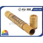 3 Piece Telescopic Cylinder Kraft Paper Packaging Tube With Paper Cap Eco - Friendly for sale