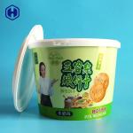 Dry Cookie IML Container Chocolate Biscuit Empty PP Tube Packaging for sale