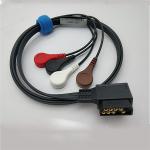 Compatible HP Digitrak XT Holter recorder ECG Cable 1metre Snap type AHA standard for Patient Monitor for sale