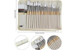 China 24 Pieces Art Brushes Set Wooden Handles Paint Brushes With Canvas Brush Case supplier