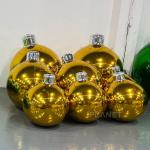 Double Layer PVC Giant Inflatable Christmas Ormanets with Mirror Effect