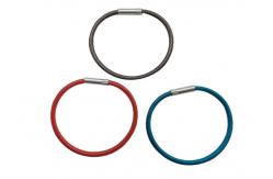 China Rubber Coated Cable Loop Key Ring Assembly , Strong Flexible Steel Wire Key Ring supplier