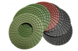 China Abrasion Resistant Diamond Resin Polishing Pads Installed On Portable Grinding Machine supplier
