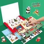 Kids Sticker Activity Books Set Full Color Background Pages Cling Style for sale
