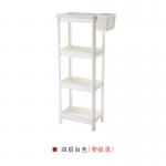 H70.5cm Plastic Organizer Shelf With Basket Plastic Shelving For Bathroom