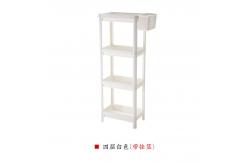 China H70.5cm Plastic Organizer Shelf With Basket Plastic Shelving For Bathroom supplier