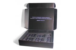 China Order Black Cardboard Mailer Box Custom With Logo And Insert supplier