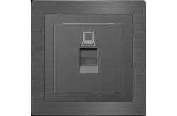 China CAT 6 CAT 5 Rj45 Data Socket Silver / Black / Grey / Champagne supplier