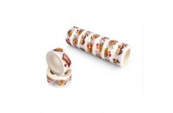China Coloured Floral Washi Paper Tape , Thin Patterned Craft Tape Rubber Adhesive supplier