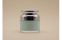 China Green UV Spraying Cosmetic Cream Containers PP Cap With ABS Sheathed supplier