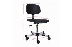 China School Computer PU Anti Static Lab Chair Adjustable PU Foam With Wheels supplier