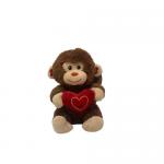 Musical 17cm 6.69IN Valentine'S Day Monkey Stuffed Animal EMC for sale
