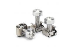 China Server Rack Cabinet Stainless Steel Screws and Cage Nuts with Floating Square Nuts supplier