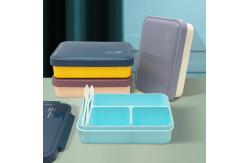 China Three Compartment Sealed Plastic Lunch Box 1250ML For Student supplier