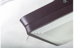 China Brown 70 Watt Flush Mount Retractable Ceiling Fan Light With Remote 5250lm supplier