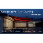 Heavy Duty Full Cassette Awning Outdoor Custom Retractable Motorized Folding Arm Awning Cover for sale