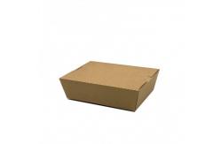 China Disposable Paper Take Out Food Containers Microwaveble Folding Natural Kraft Boxes supplier