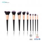OEM Customized Makeup Brush Set 9PCS Aluminum Ferrule Plastic Handle for sale