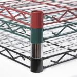 Refrigeration 18 * 72 4 Tier Balck Wire Shelving Unit / Cold Storage Racking System for sale