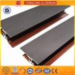 Wooden Finish Aluminum Extrusion Profiles For Sliding Window Decoration for sale