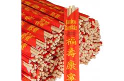 China 21cm Round Bamboo Chopsticks Disposable With OPP Sleeves supplier