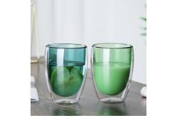 China 250ml Thermal Insulated Double Walled Glass Coffee Mugs supplier