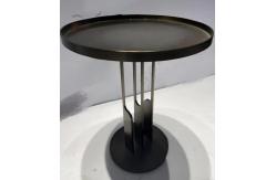 China Custom Stainless Steel Hover Round Tray Coffee Table , Black Antique supplier